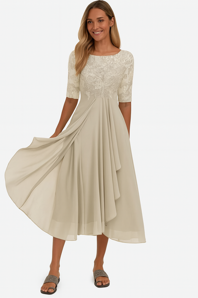 Vestido Midi Greta Evasé para Verano