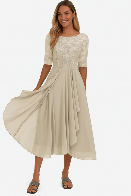Vestido Midi Greta Evasé para Verano