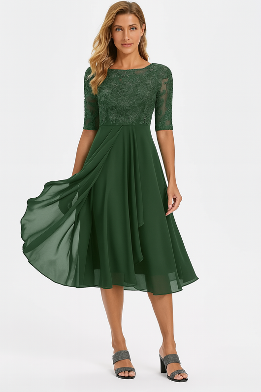 Vestido Midi Greta Evasé para Verano