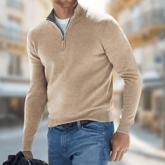 Jersey Casual Roland con Cuello de Cremallera