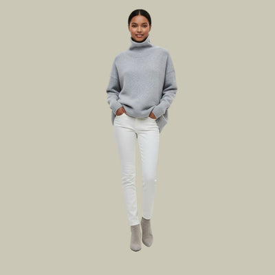 Jersey Stefanie de Cuello Alto Corte Relajado