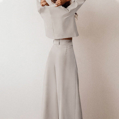 Conjunto Anja de Top Corto Manga Larga y Pantalón