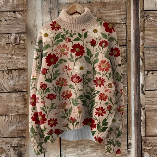 Jersey Navideño Jacqueline Estampado Floral