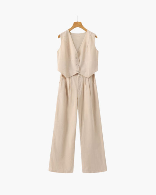 Classy Lady - Conjunto de Lino Dos Piezas