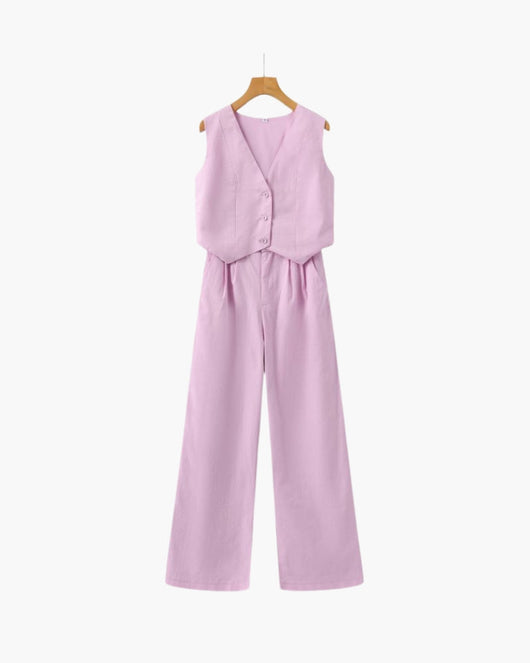 Classy Lady - Conjunto de Lino Dos Piezas