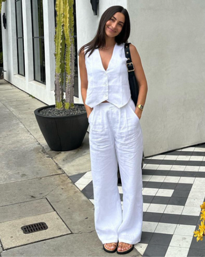 Classy Lady - Conjunto de Lino Dos Piezas