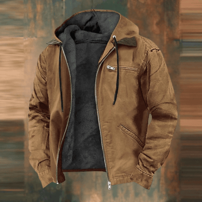 Chaqueta Rainer de Piel con Capucha para Invierno