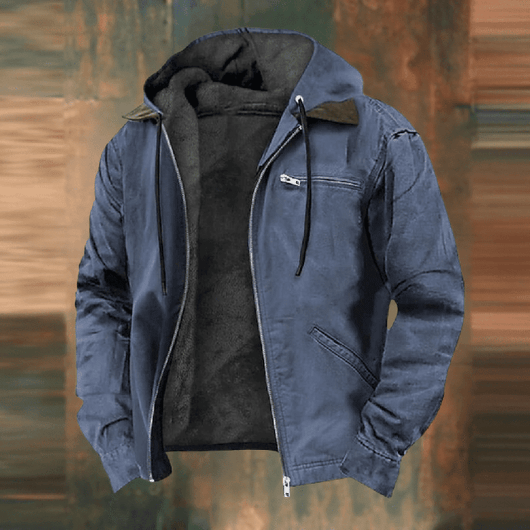 Chaqueta Rainer de Piel con Capucha para Invierno