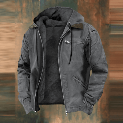 Chaqueta Rainer de Piel con Capucha para Invierno
