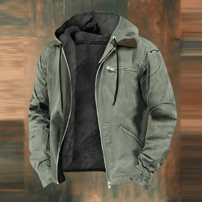 Chaqueta Rainer de Piel con Capucha para Invierno
