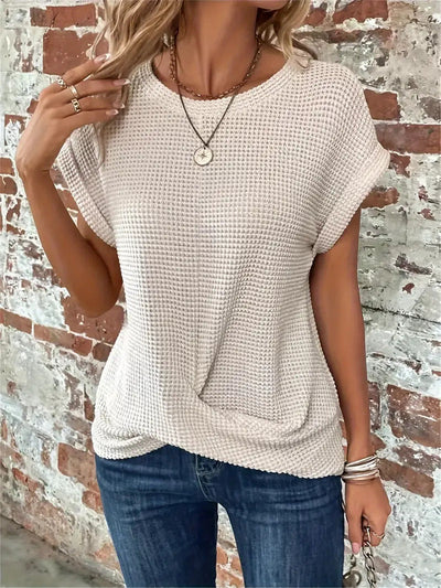 Sylvia | Camiseta Casual de Punto Gofre