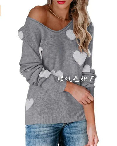 Jersey Navideño Claudia con Estampado de Corazones