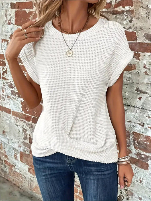 Sylvia | Camiseta Casual de Punto Gofre