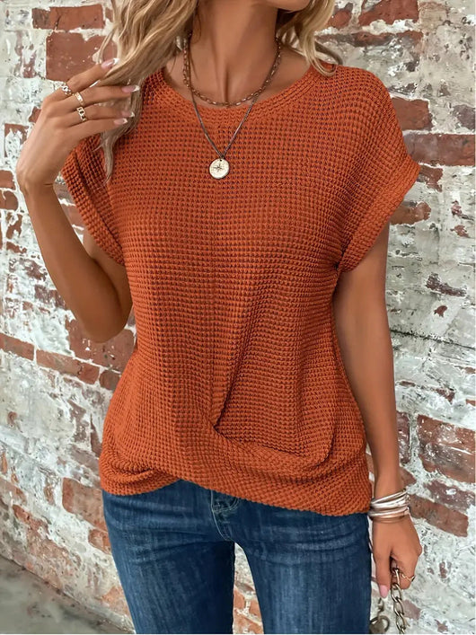 Sylvia | Camiseta Casual de Punto Gofre