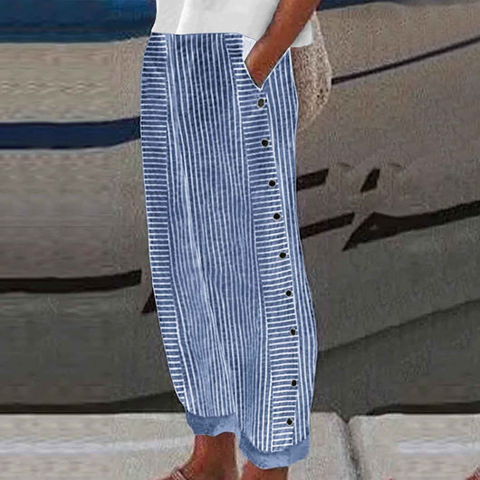 Sera | Pantalón de Rayas con Botones