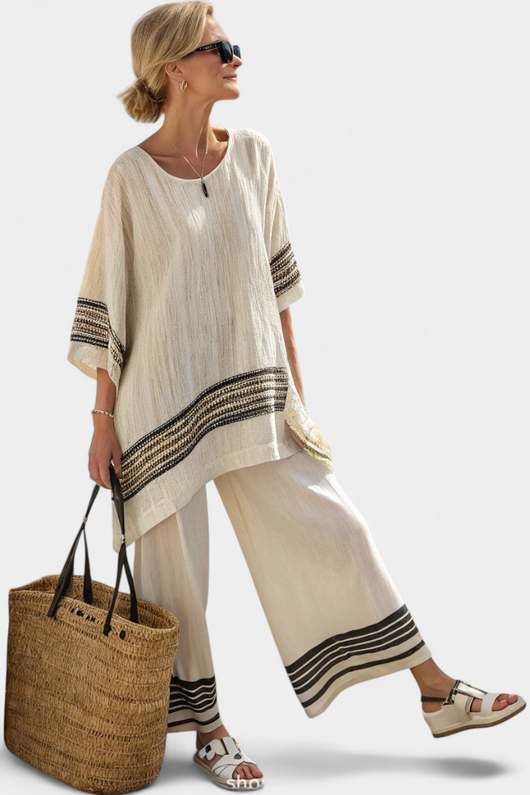 Anzaleira | Conjunto Elegante de Rayas