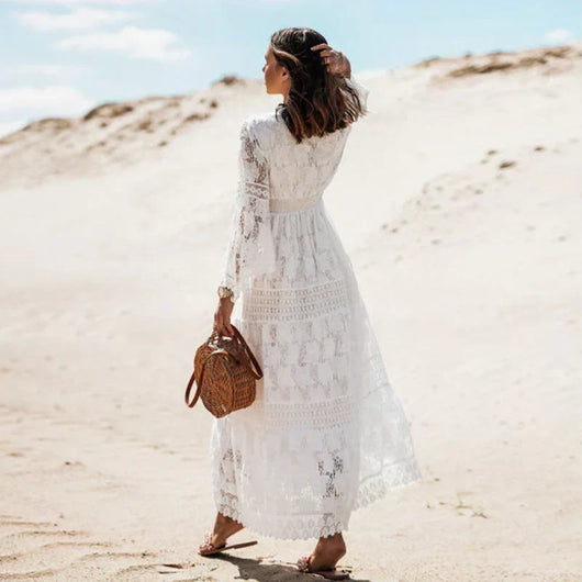 Vestido Maxi Katharina Bohemio de Manga Larga