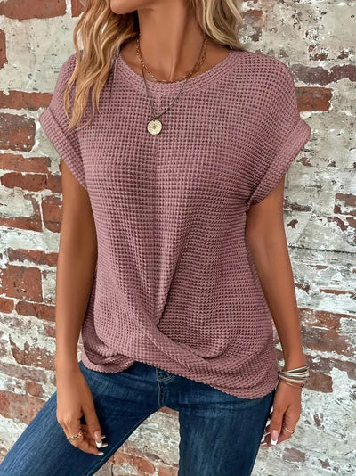 Sylvia | Camiseta Casual de Punto Gofre