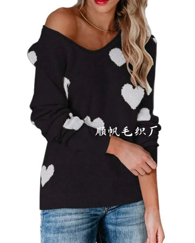 Jersey Navideño Claudia con Estampado de Corazones