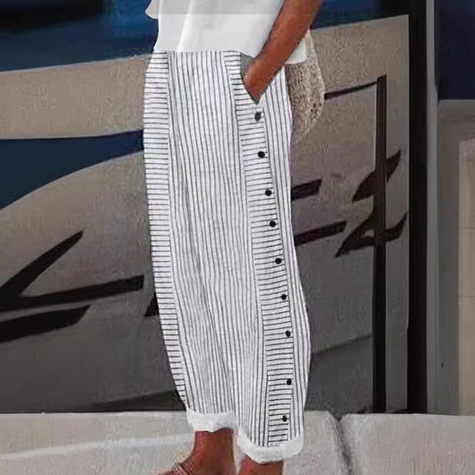 Sera | Pantalón de Rayas con Botones