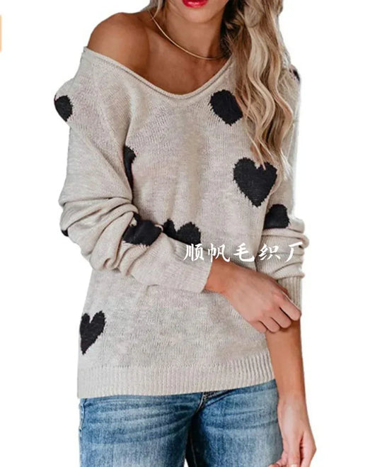 Jersey Navideño Claudia con Estampado de Corazones