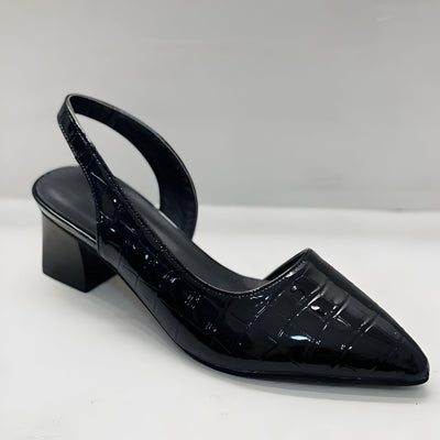 Zapatos Bettina de Punta Fina con Tacón Ancho