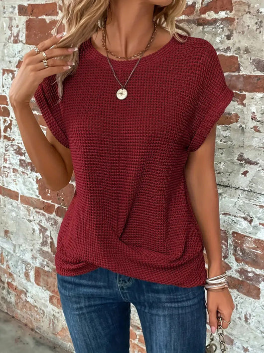 Sylvia | Camiseta Casual de Punto Gofre