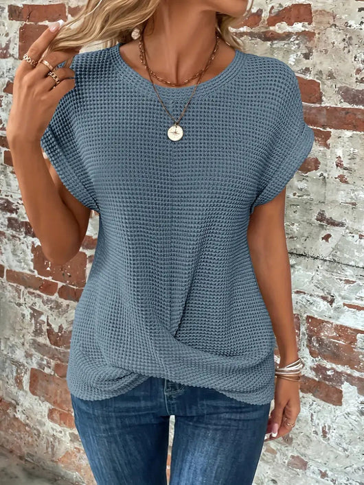 Sylvia | Camiseta Casual de Punto Gofre