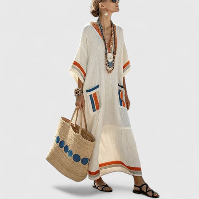 Vestido Largo Boho Alina con Bolsillos
