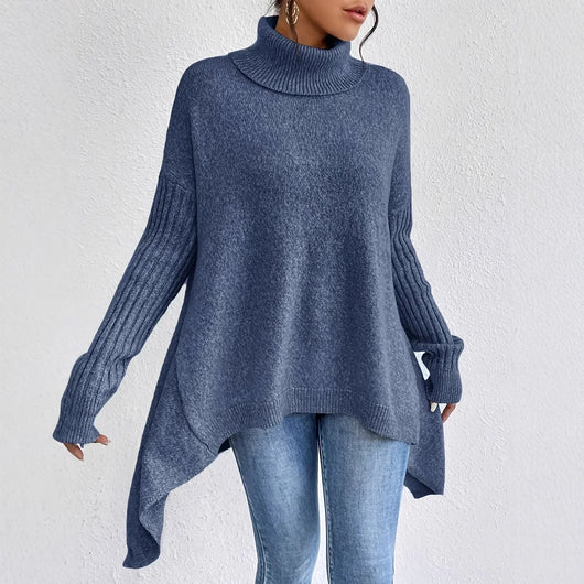 Jersey Gudrun Oversize de Cuello Alto para Invierno