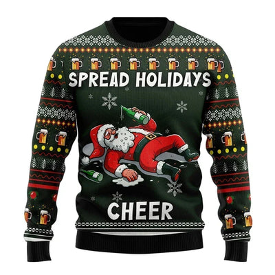 Jersey Navideño Karl con Estampado Divertido de Cerveza