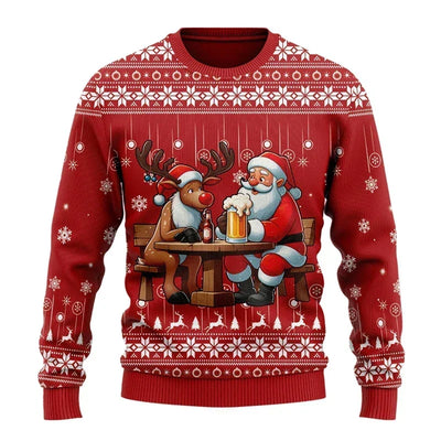 Jersey Navideño Karl con Estampado Divertido de Cerveza