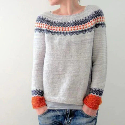 Jersey Andrea Navideño con Estampado Nórdico