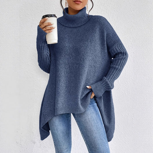 Jersey Gudrun Oversize de Cuello Alto para Invierno