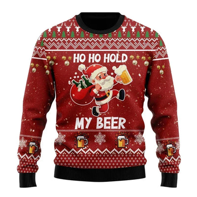 Jersey Navideño Karl con Estampado Divertido de Cerveza