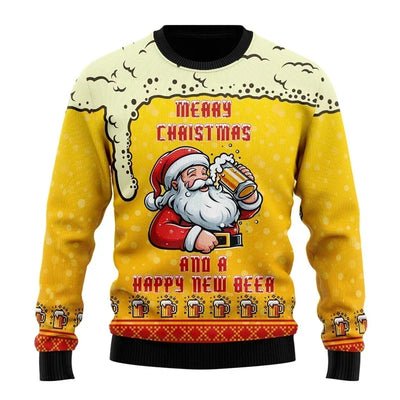 Jersey Navideño Karl con Estampado Divertido de Cerveza