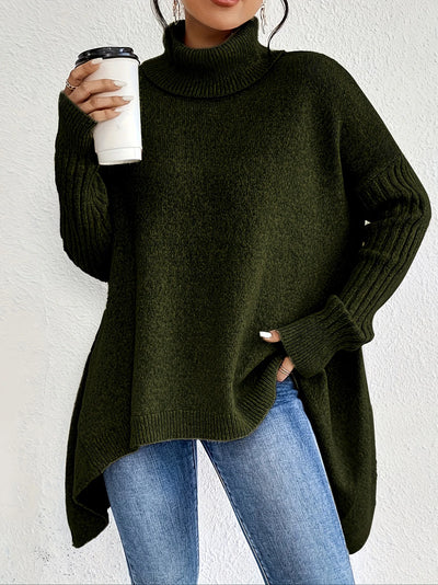 Jersey Gudrun Oversize de Cuello Alto para Invierno