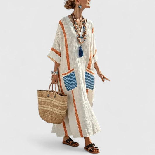 Vestido Largo Boho Alina con Bolsillos