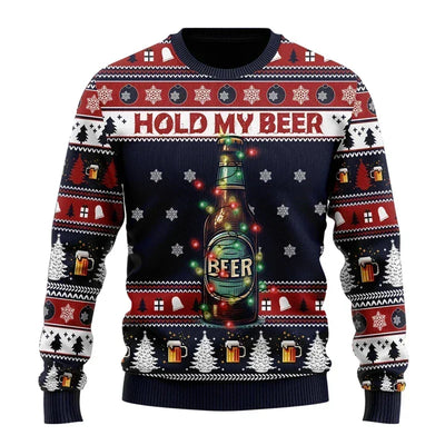 Jersey Navideño Karl con Estampado Divertido de Cerveza