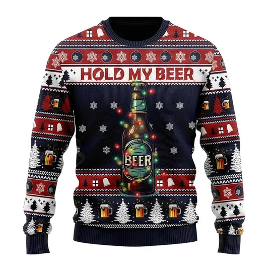 Jersey Navideño Karl con Estampado Divertido de Cerveza