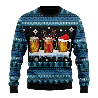 Jersey Navideño Karl con Estampado Divertido de Cerveza