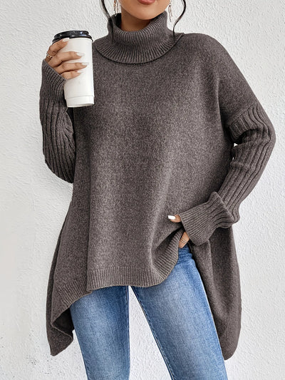 Jersey Gudrun Oversize de Cuello Alto para Invierno