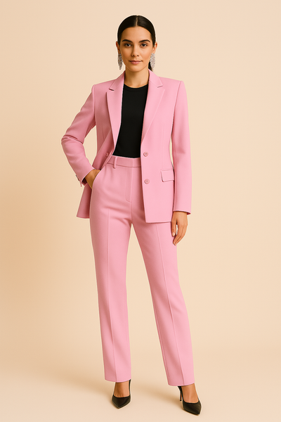 Conjunto Pauline de Blazer Entallado y Pantalón Plisado
