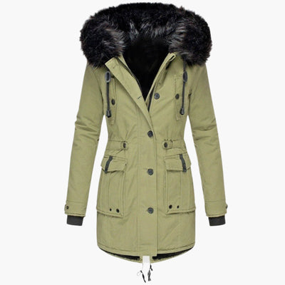 Parka Larga Andrea con Capucha