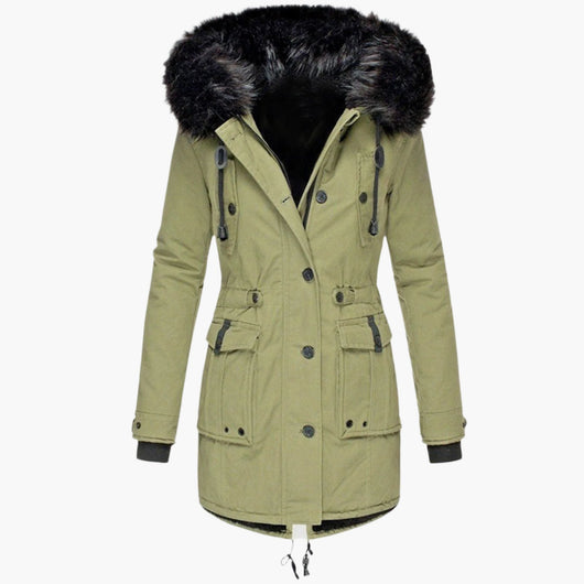 Parka Larga Andrea con Capucha