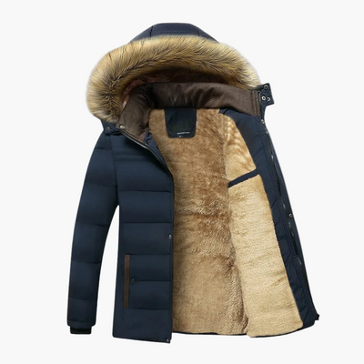 Chaqueta Karl con Capucha y Forro de Pelo Sintético para Invierno