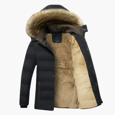 Chaqueta Karl con Capucha y Forro de Pelo Sintético para Invierno