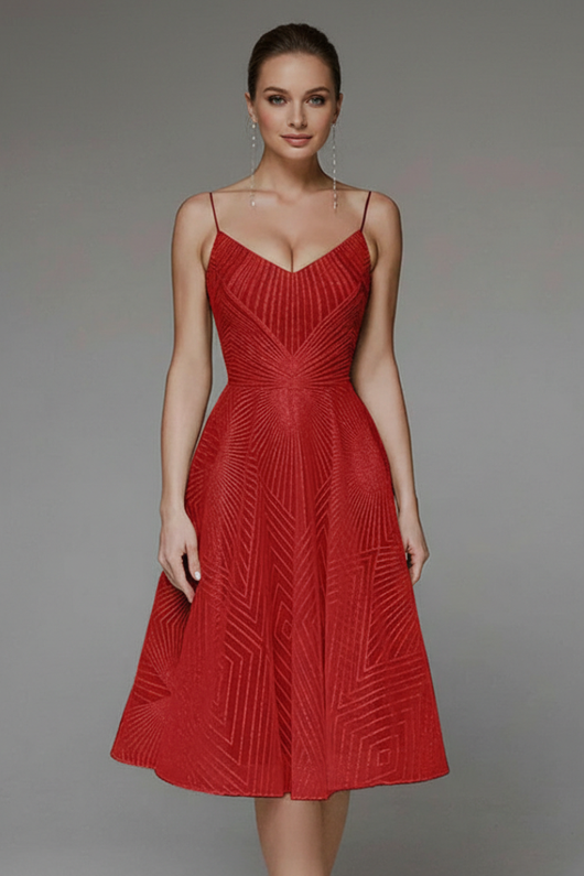 Vestido Midi Katharina de Tirantes Finos y Corte en A