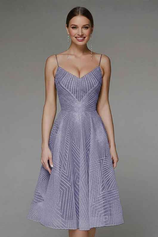 Vestido Midi Katharina de Tirantes Finos y Corte en A