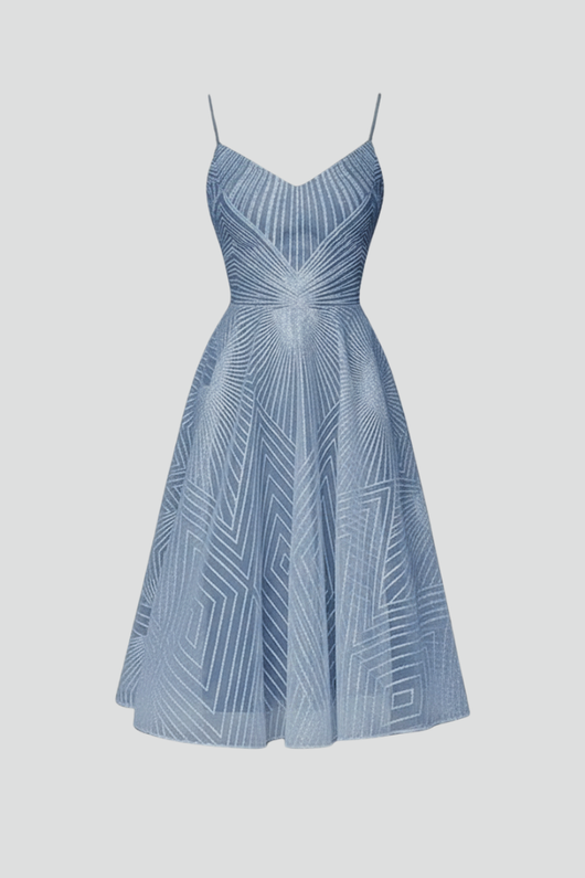Vestido Midi Katharina de Tirantes Finos y Corte en A